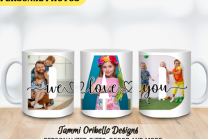 Custom Father’s Day mug with photo and text
Close-up of dad photo on ceramic coffee mug

